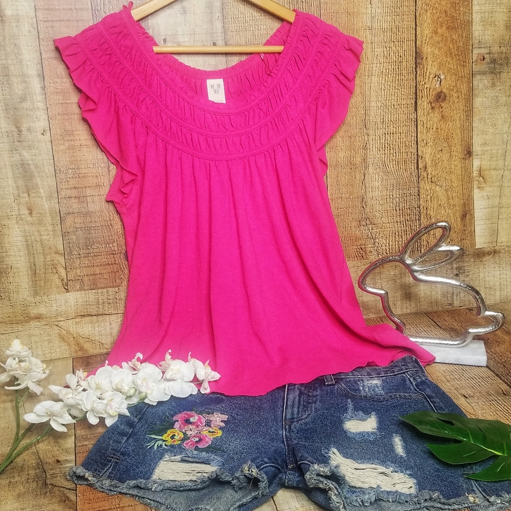 We The Free | Coconut Ruched Scoop Neck Top
